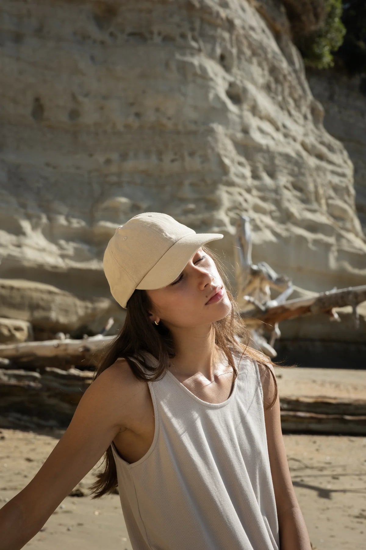 Sophie Twill Cap - Stone