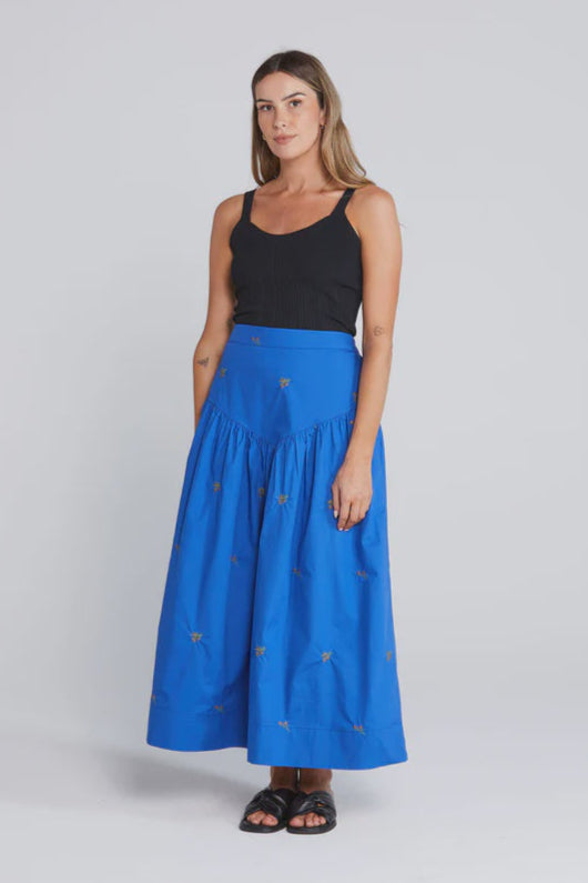 Thing Thing Aria Skirt - Cobalt Blossom