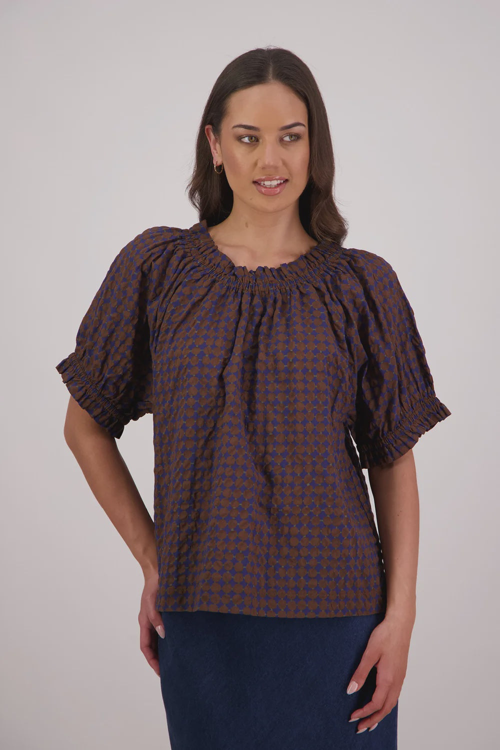 Briarwood Tammy Top - Brown/Ink