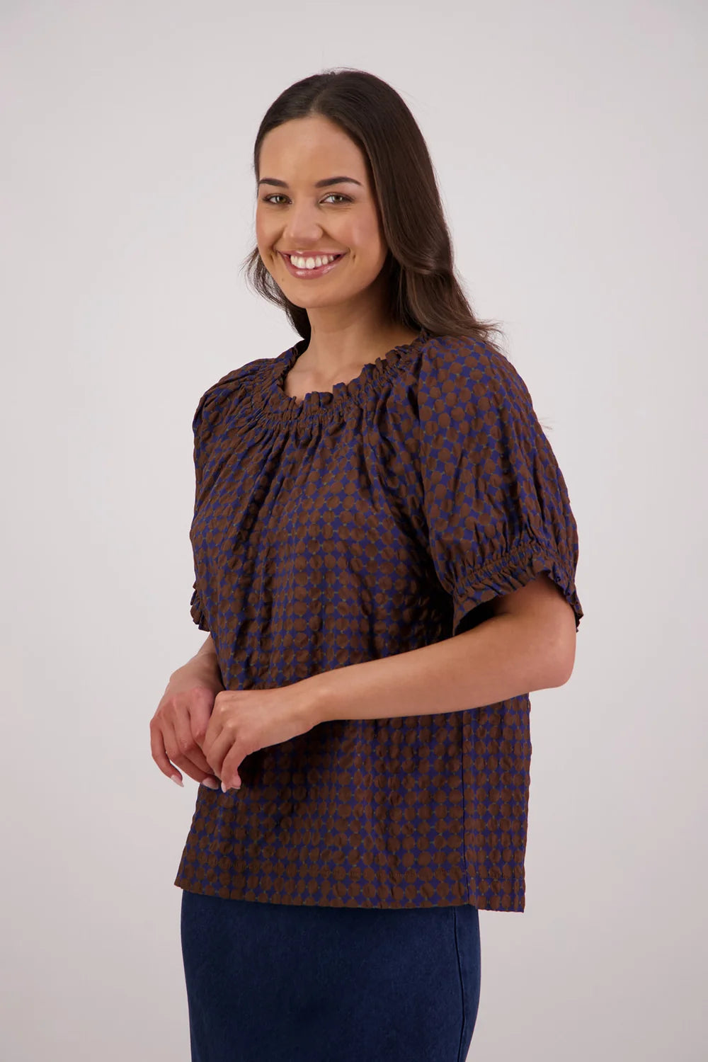 Briarwood Tammy Top - Brown/Ink