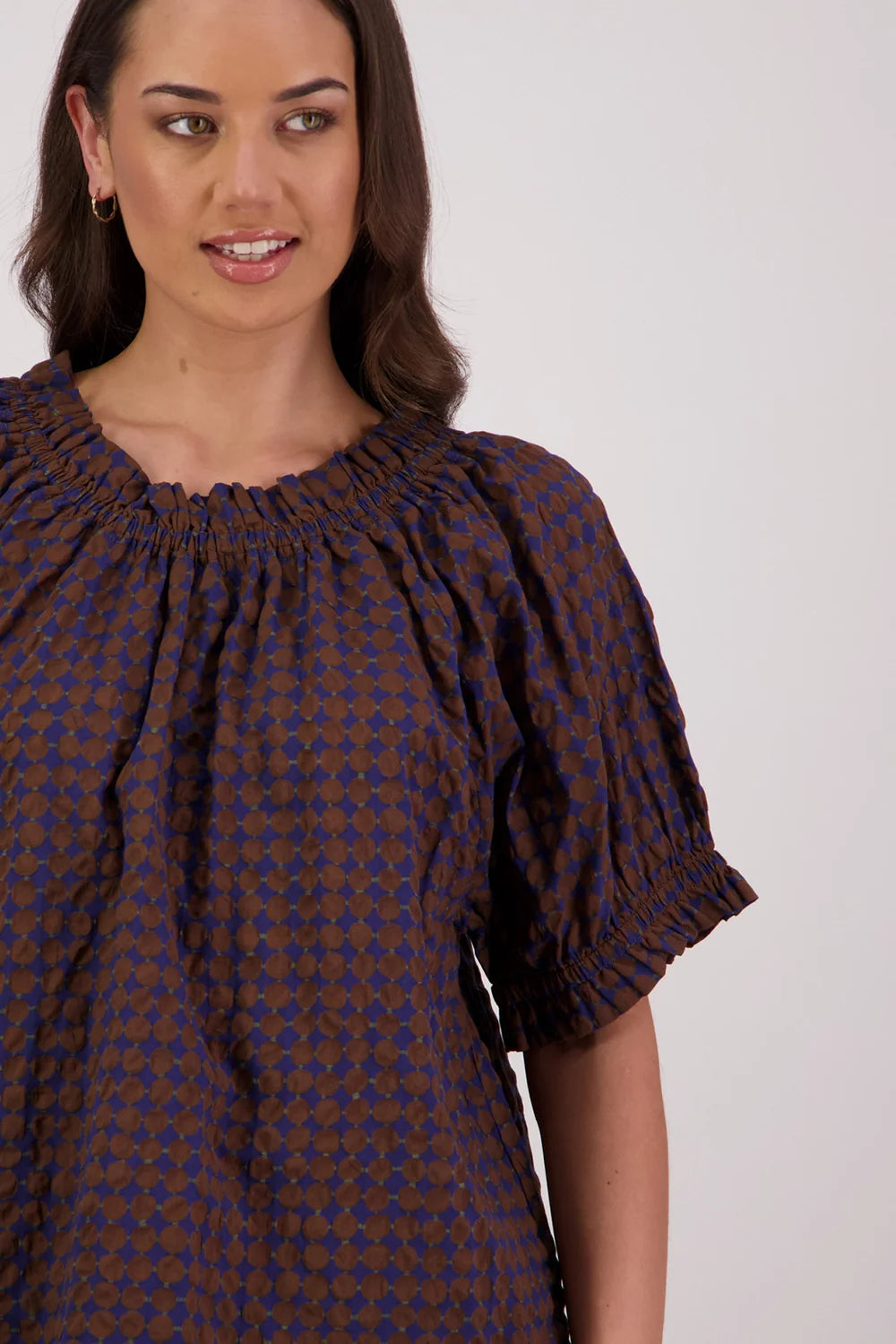Briarwood Tammy Top - Brown/Ink