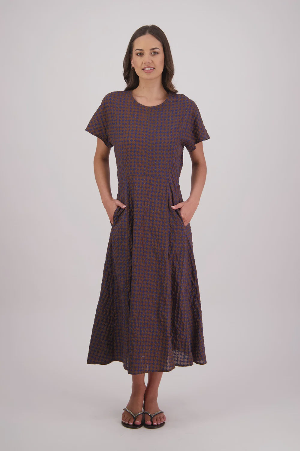 Briarwood Tasman Dress - Brown/Ink