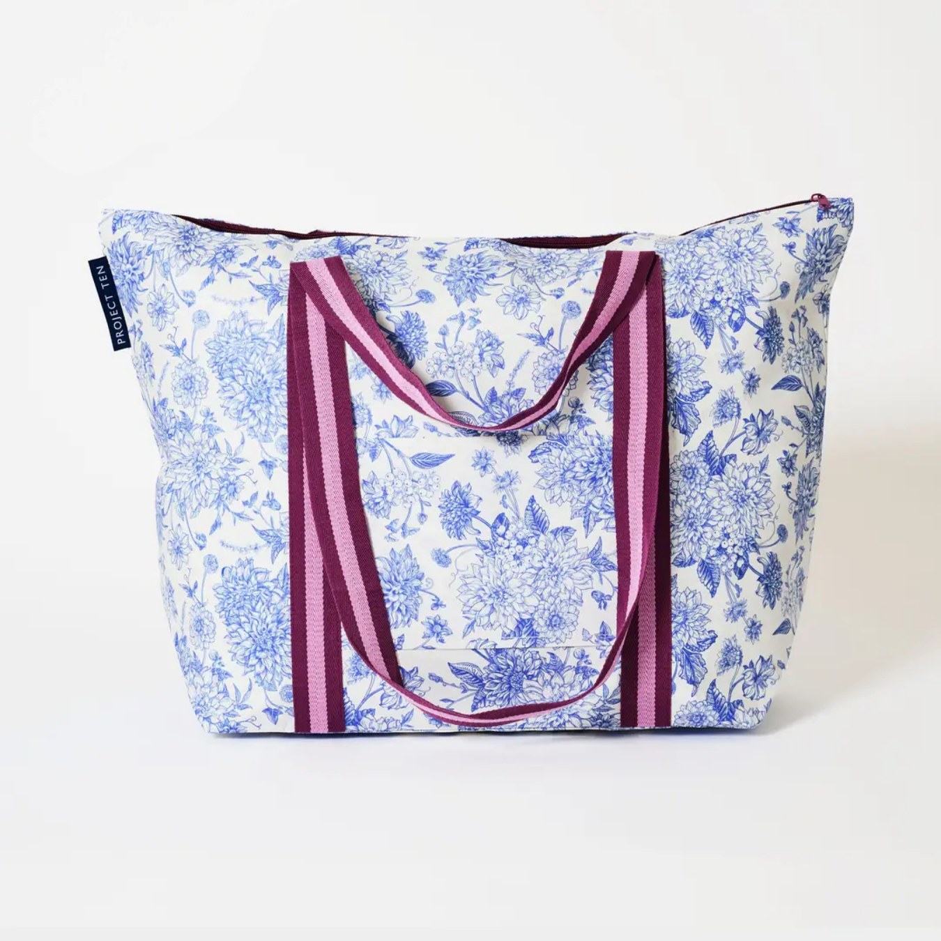 Project Ten Medium Zip Tote - Toile