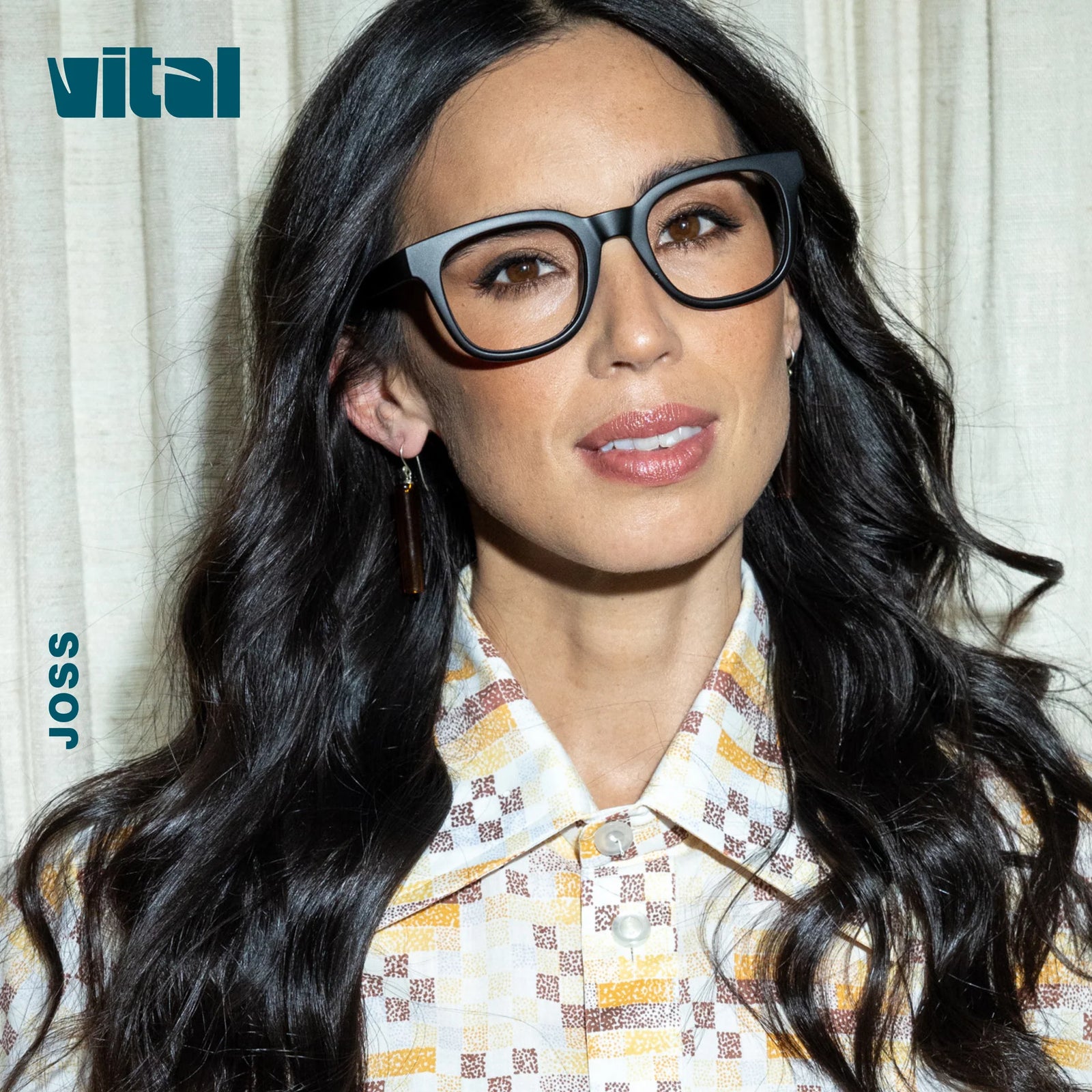 Vital Joss Reading Glasses - Matt Black readers