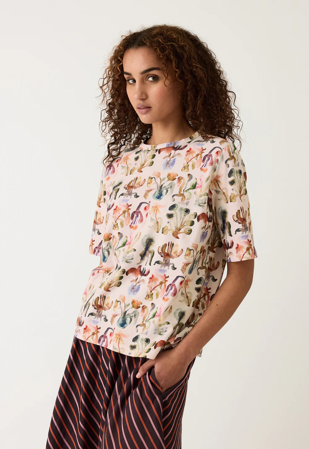Nancybird Grace Tee - Warm Watercolour