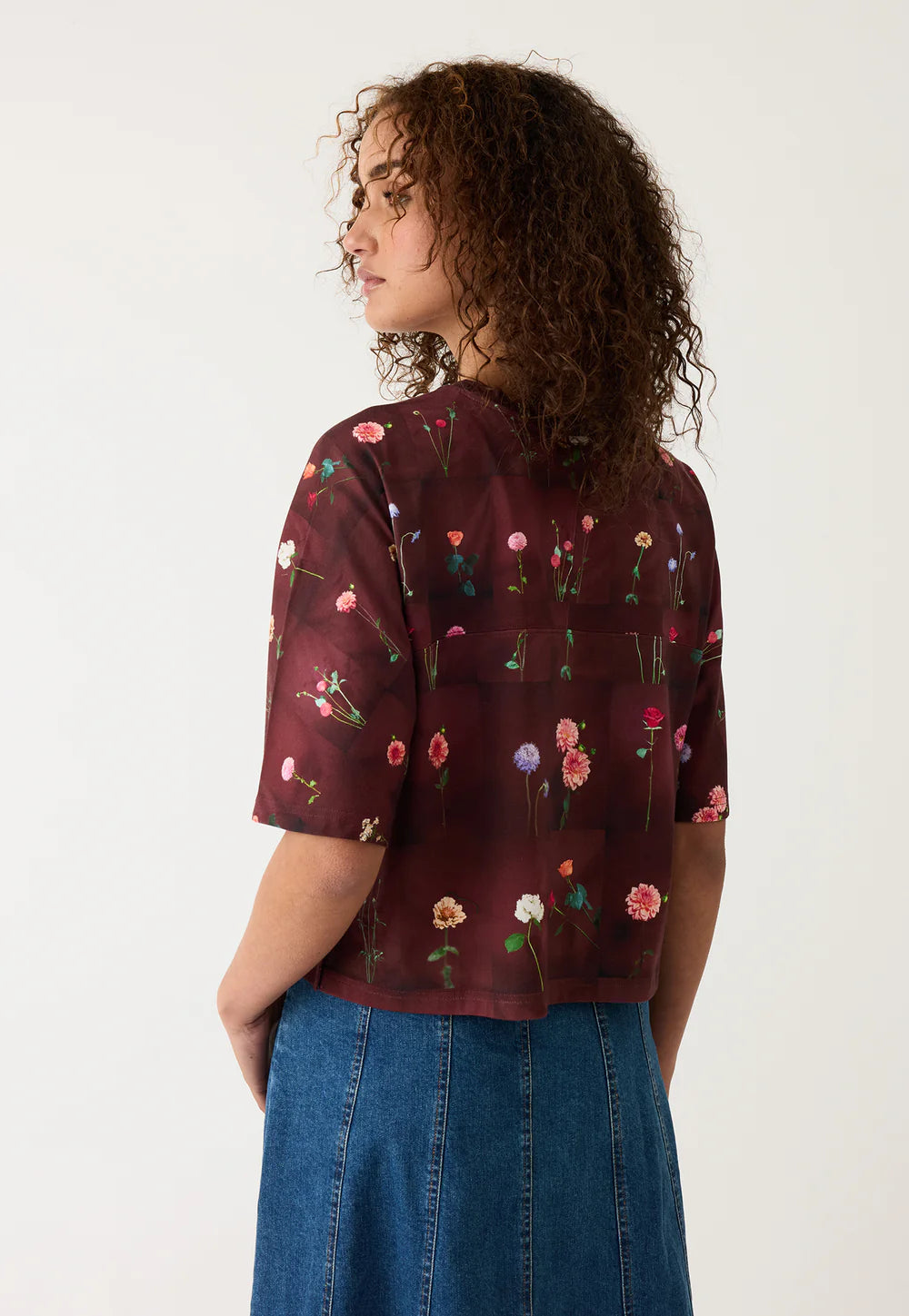 Nancybird Tasmin Boxy Tee - Bloom Tile