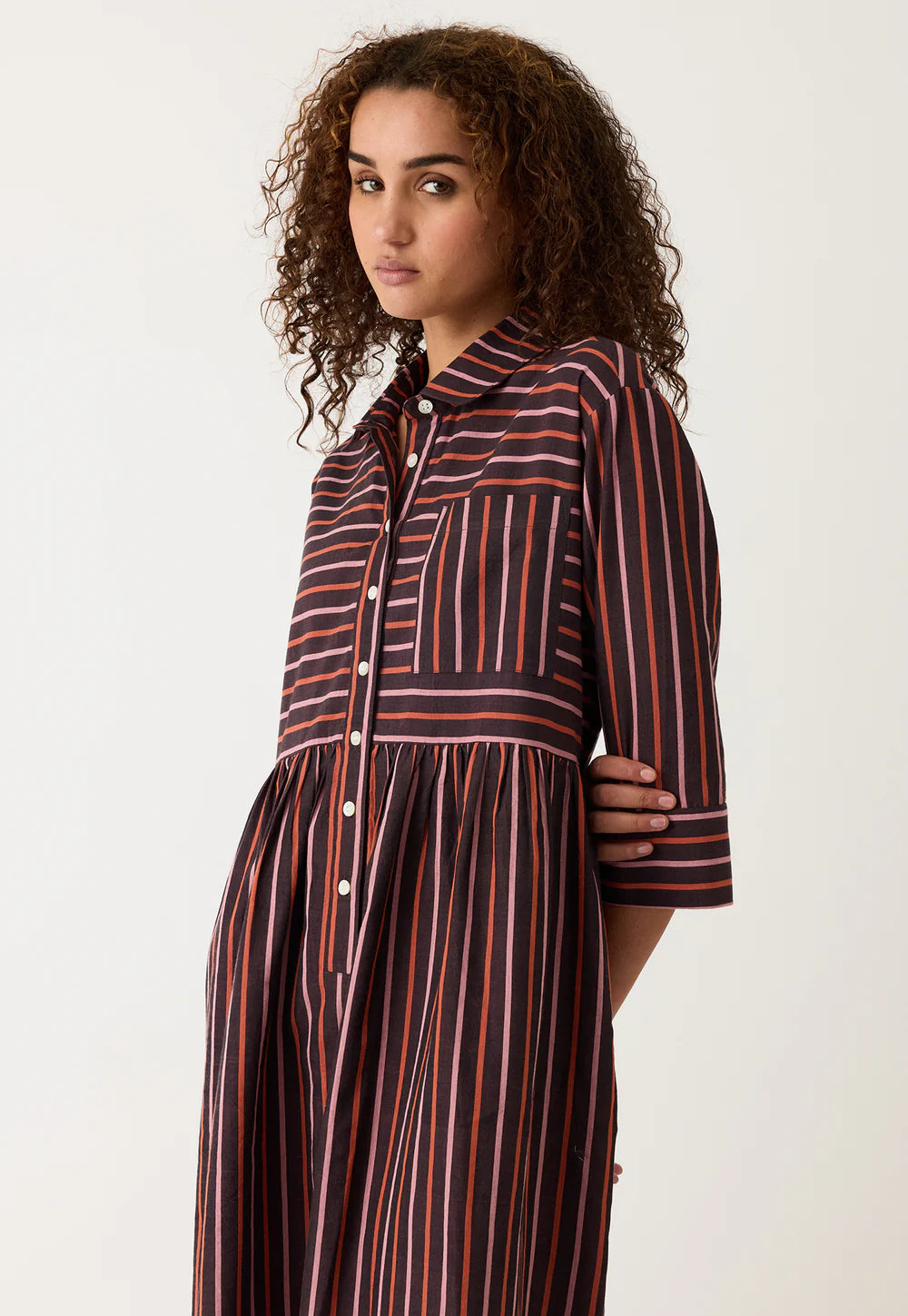 Nancybird Mel Dress - Twilight Stripe