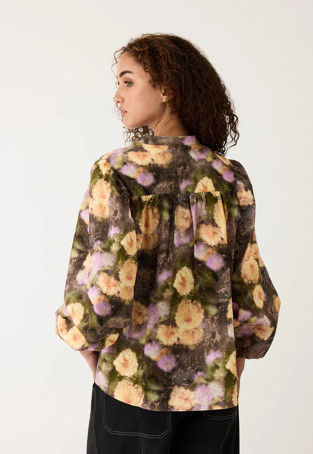 Nancybird Sierra Blouse - Rain Floral