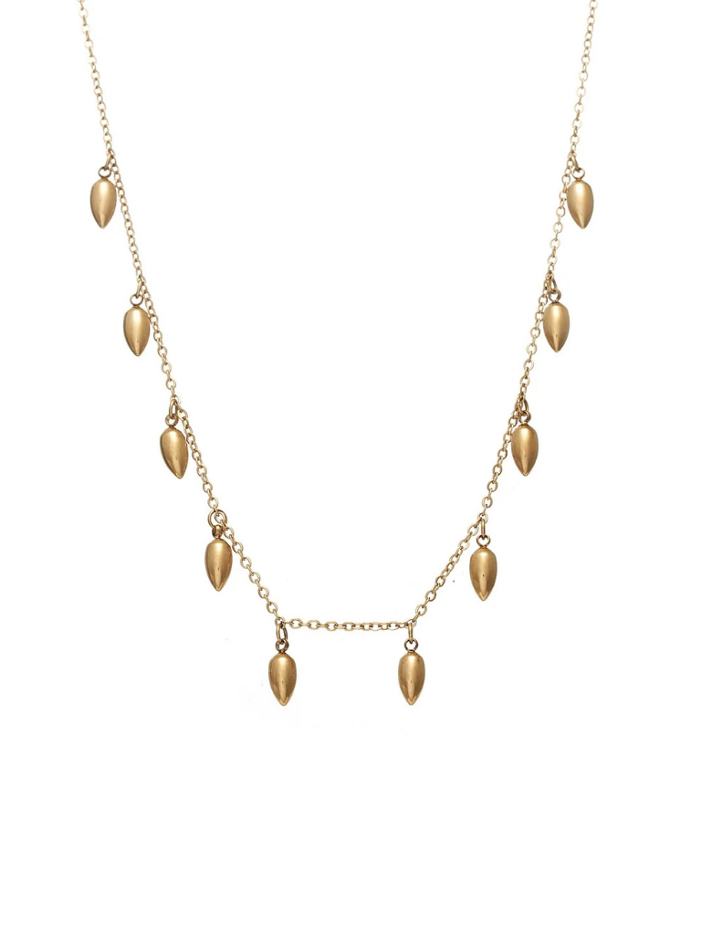 Silk &amp; Steel Echo Necklace - Gold