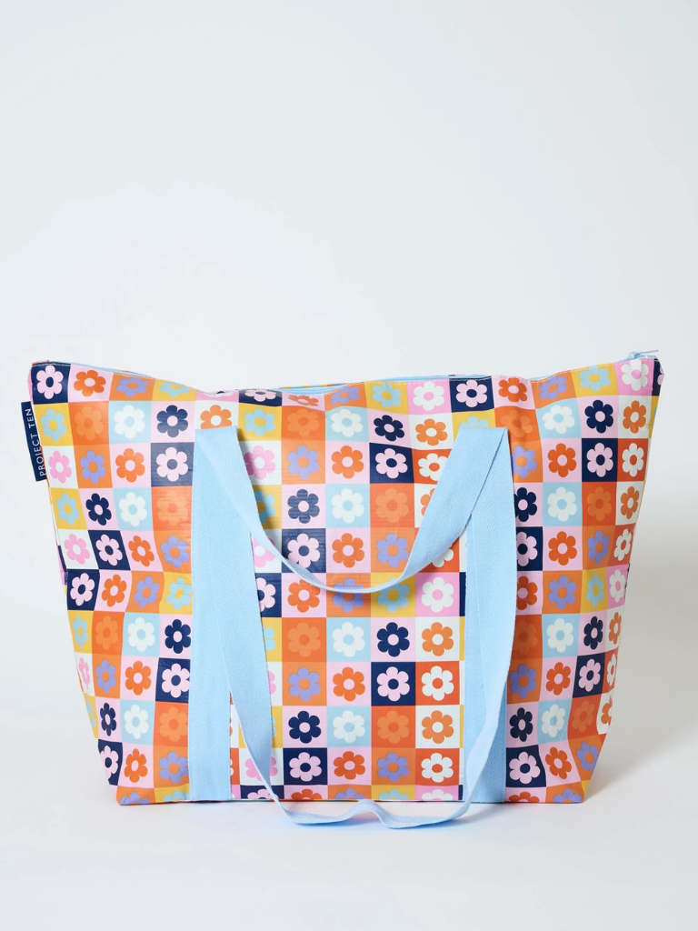 Project Ten Medium Zip Tote - Square Garden