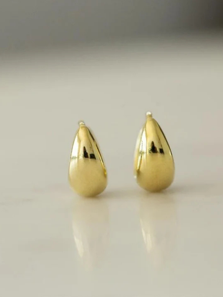 Sophie Drop Huggies - Gold