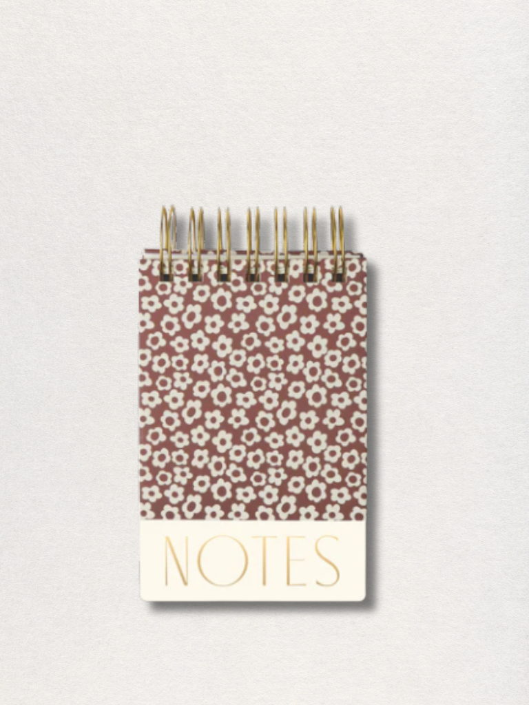 Designworks Ink Chunky Wire Notepad - Burgundy Floral