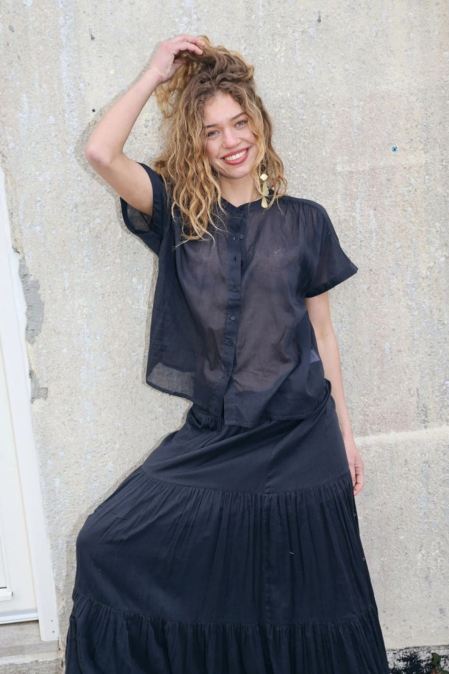 Lollys Laundry Mya Shirt - Washed Black