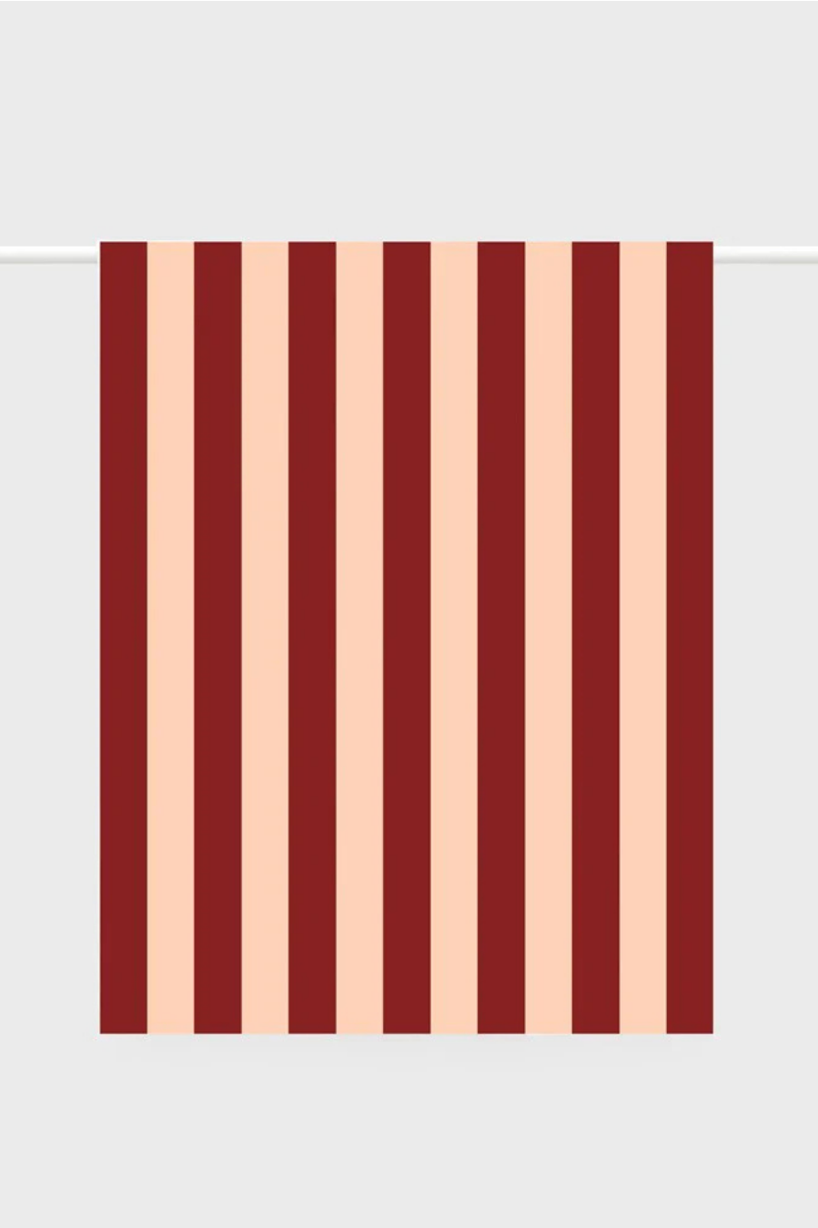 Lettuce Tea Towel - Peach + Burgundy