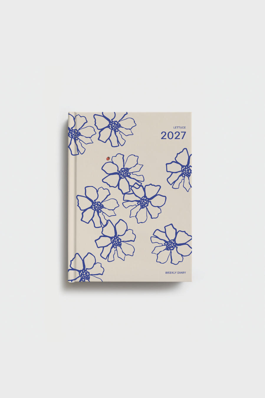 Lettuce 2027 Weekly Diary - Blue Flowers