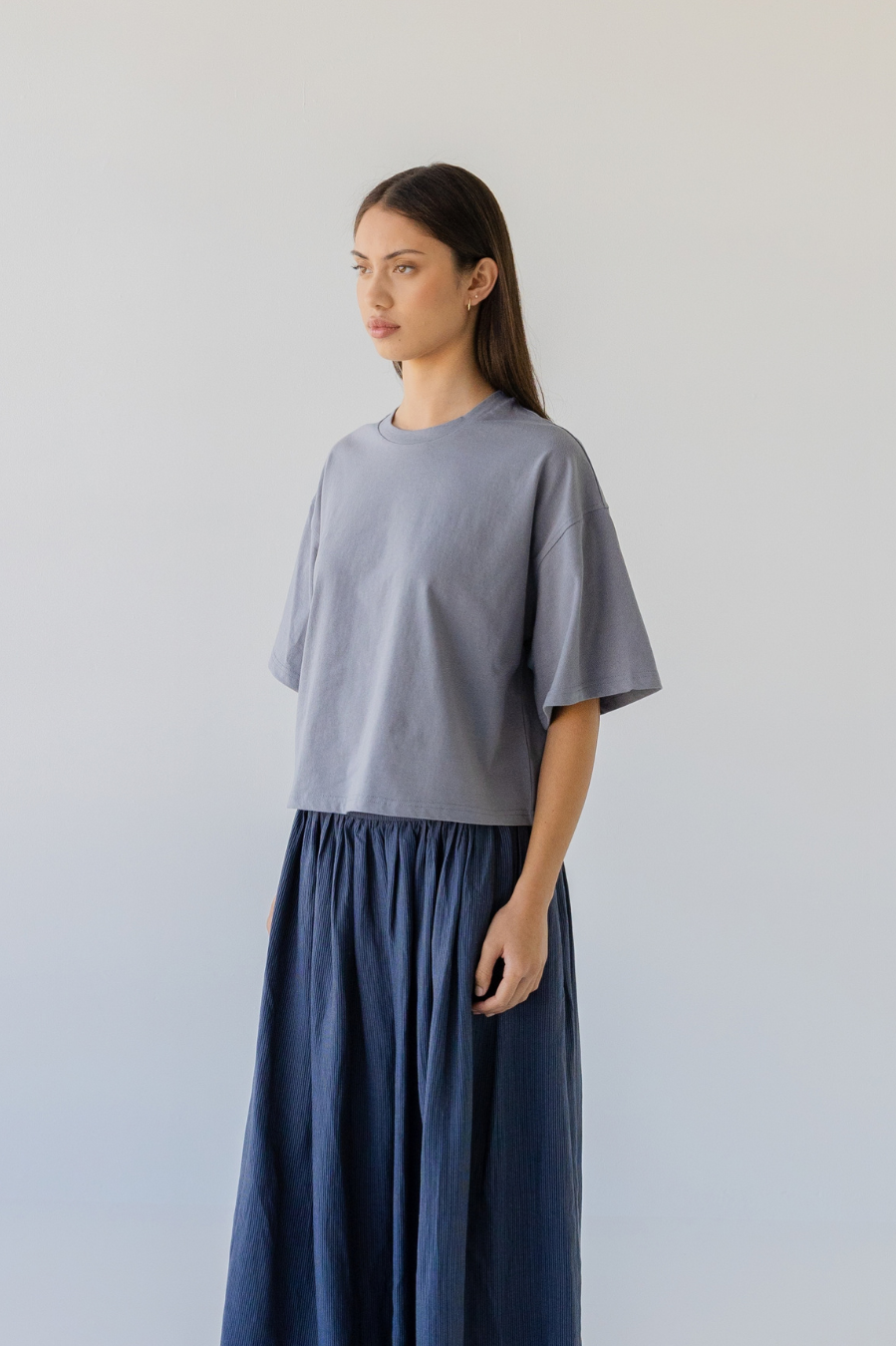 Sophie Boxy Tee - Sky