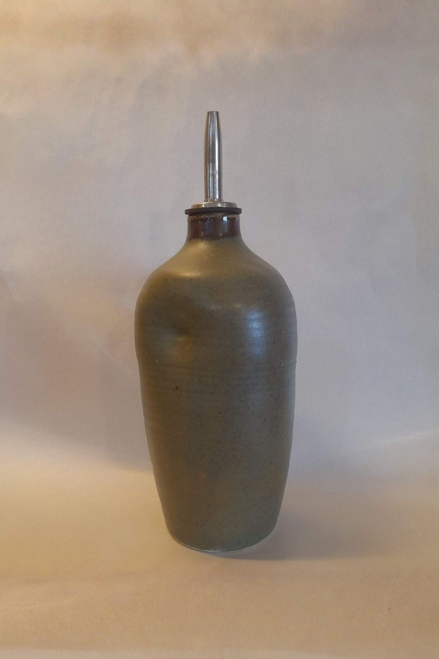 Large Handmade Oil Pourer - Riverstone Glaze