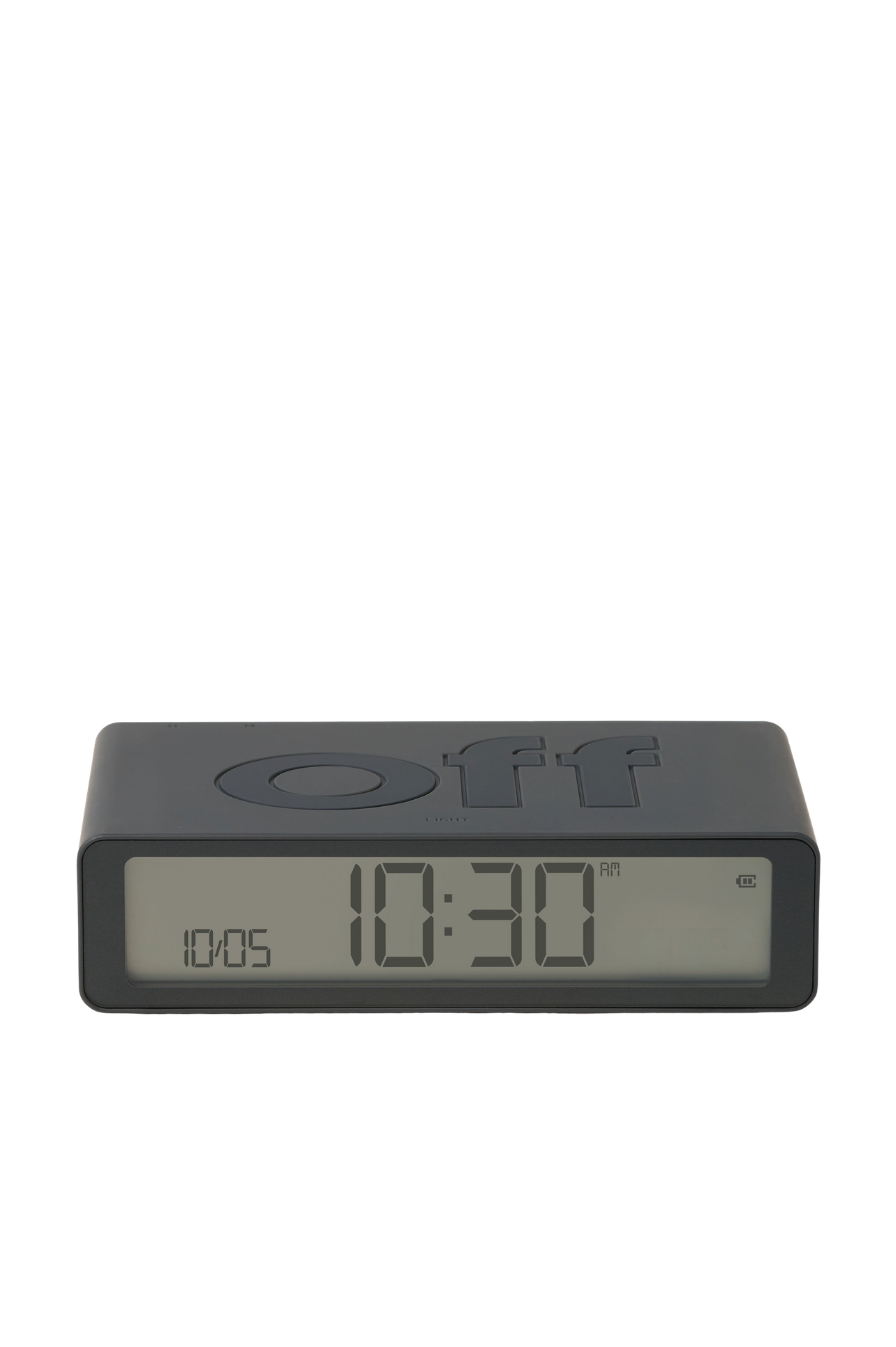 Lexon Flip Classic Alarm Clock - Dark Grey