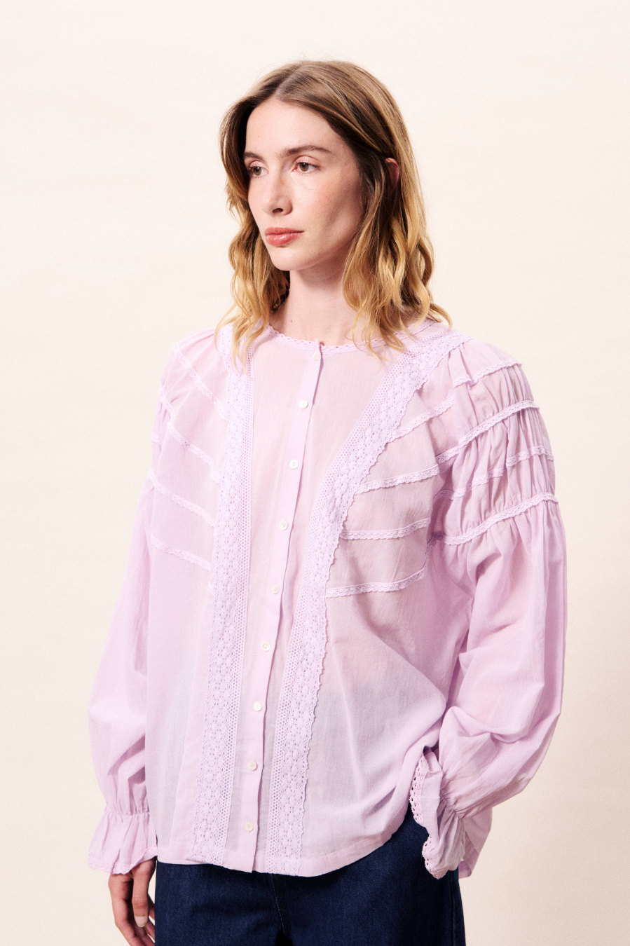 FRNCH Brielle Blouse - Lilac