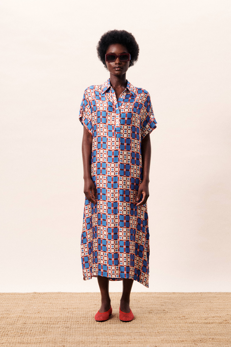 FRNCH Canopus Dress - Azulejos