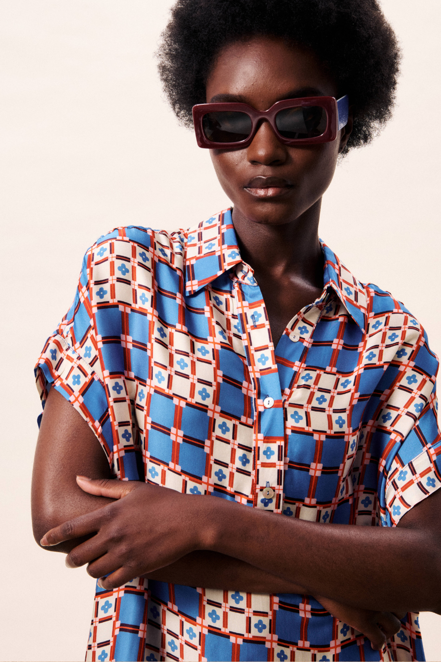 FRNCH Canopus Dress - Azulejos