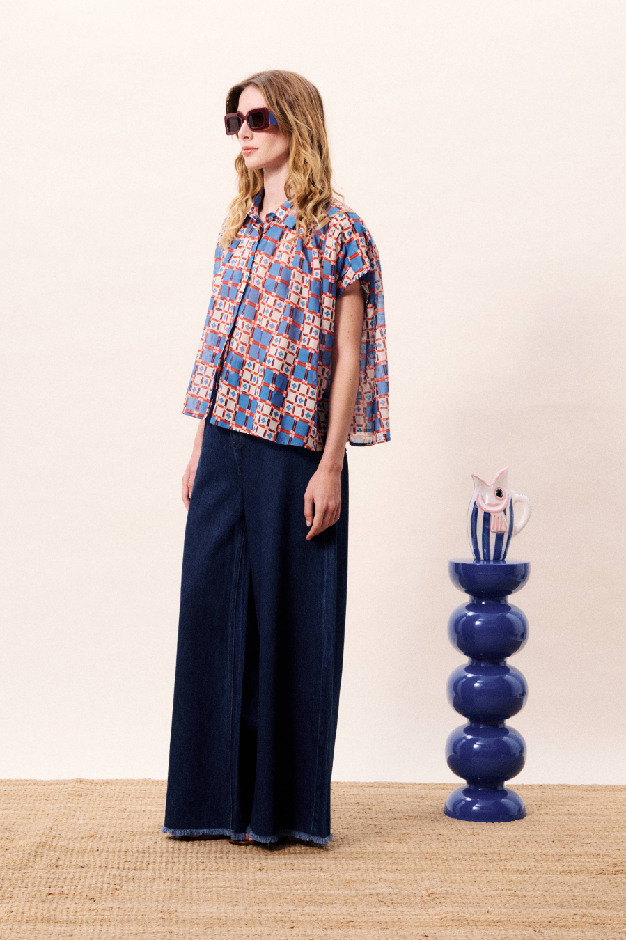 FRNCH Chrysocolle Shirt - Azulejos