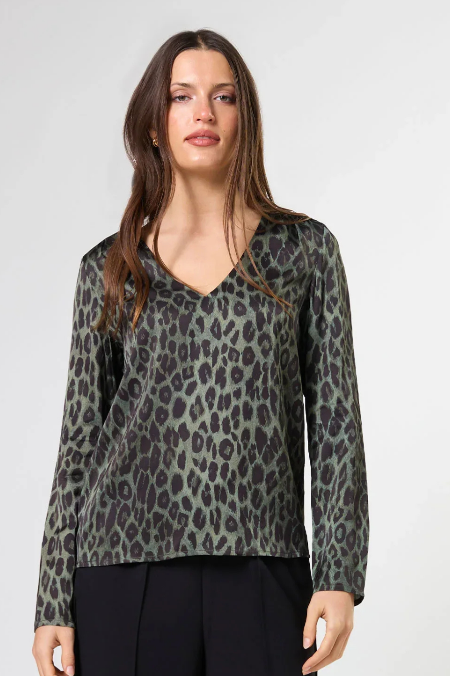 Stella and Gemma Kelly Blouse - Khaki Leopard