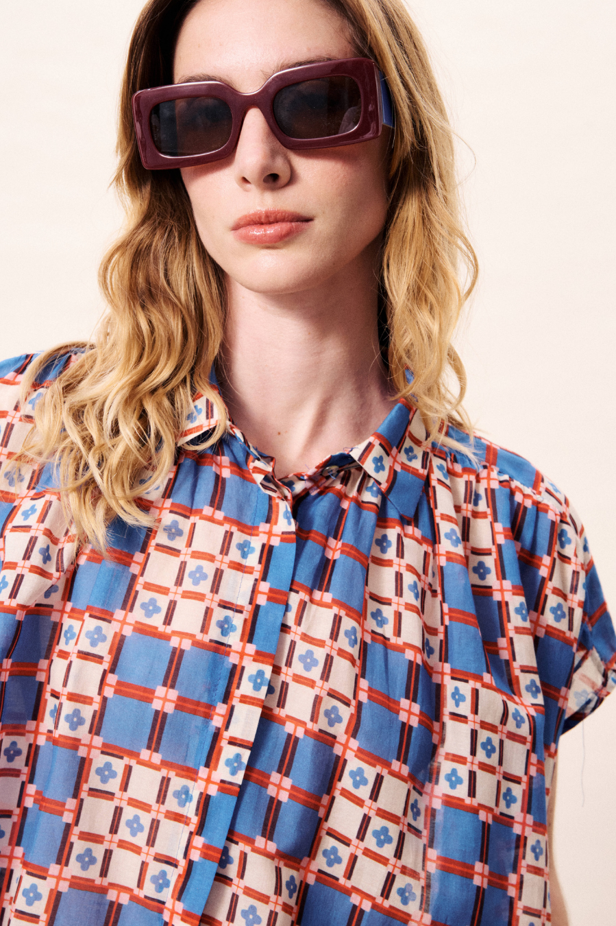 FRNCH Chrysocolle Shirt - Azulejos