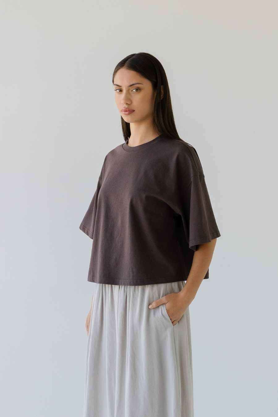 Sophie Boxy Tee - Earth