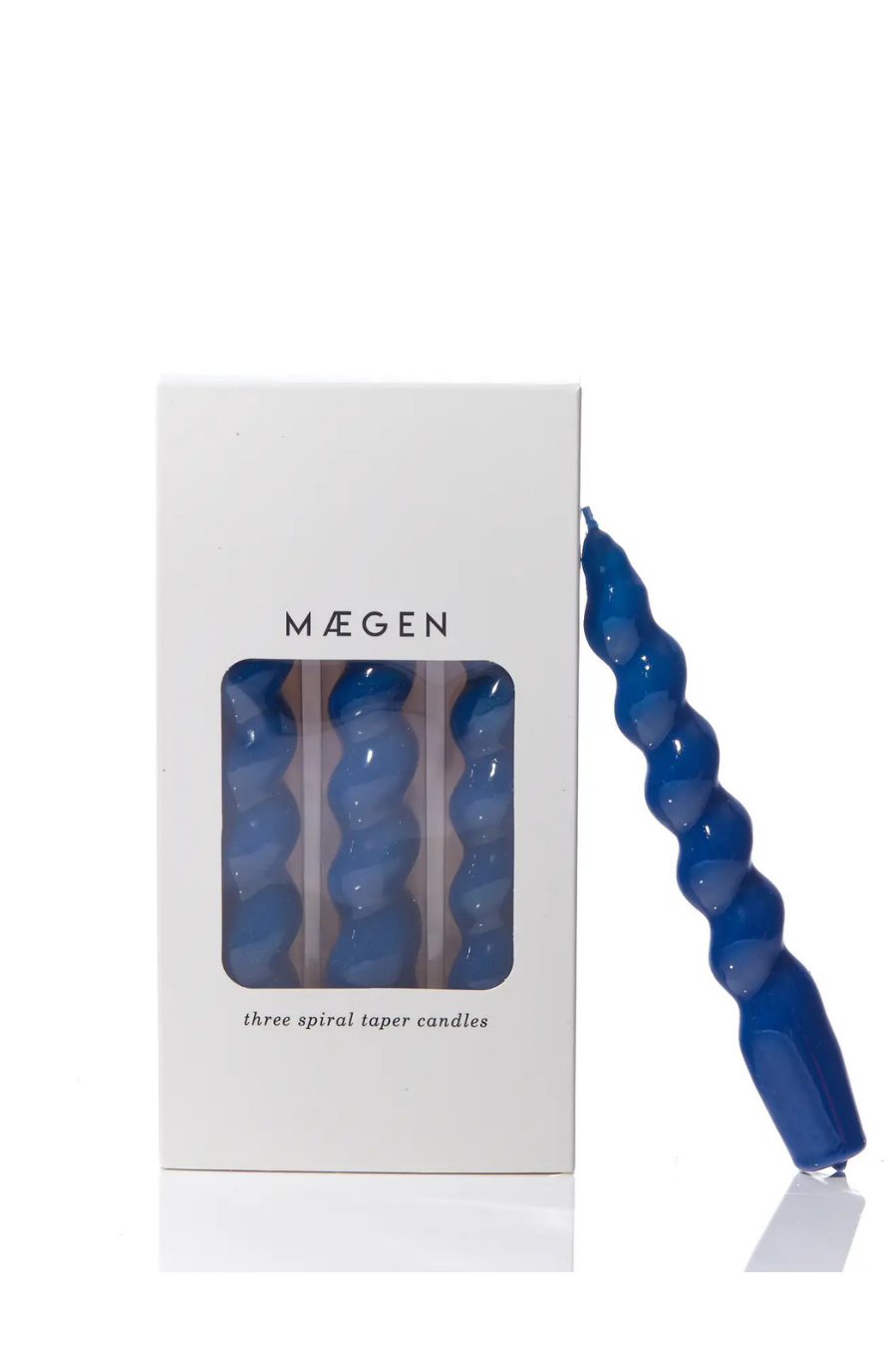 MÆGEN Twist Taper Candles Pack 3 - Navy