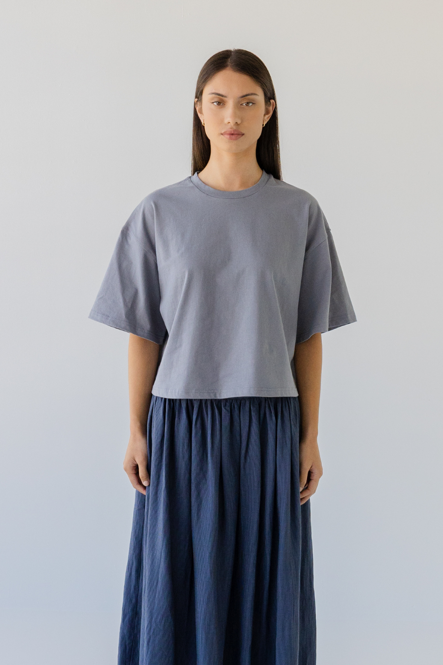 Sophie Boxy Tee - Sky