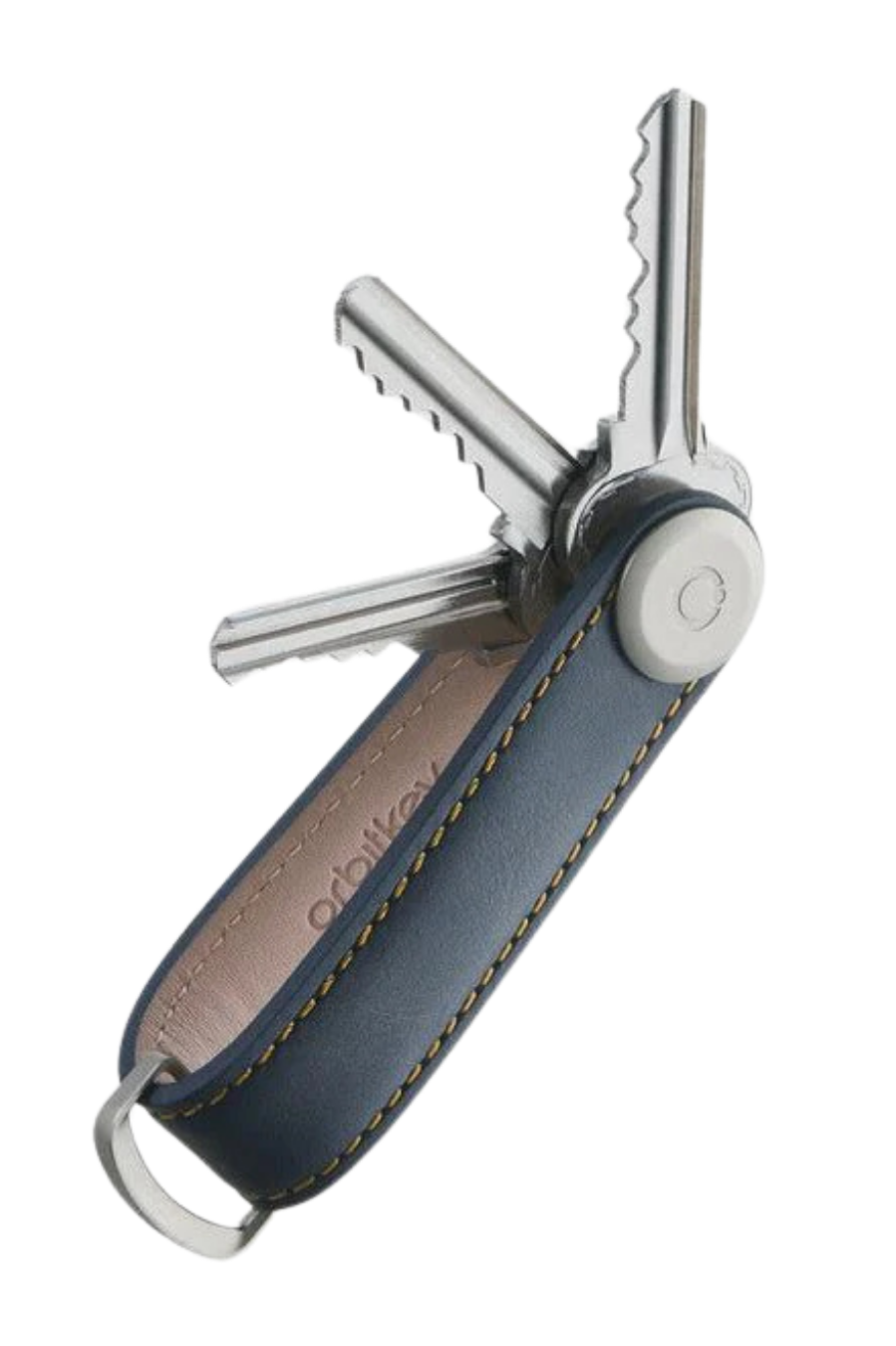 Orbitkey Key Organiser Leather - Navy/Tan
