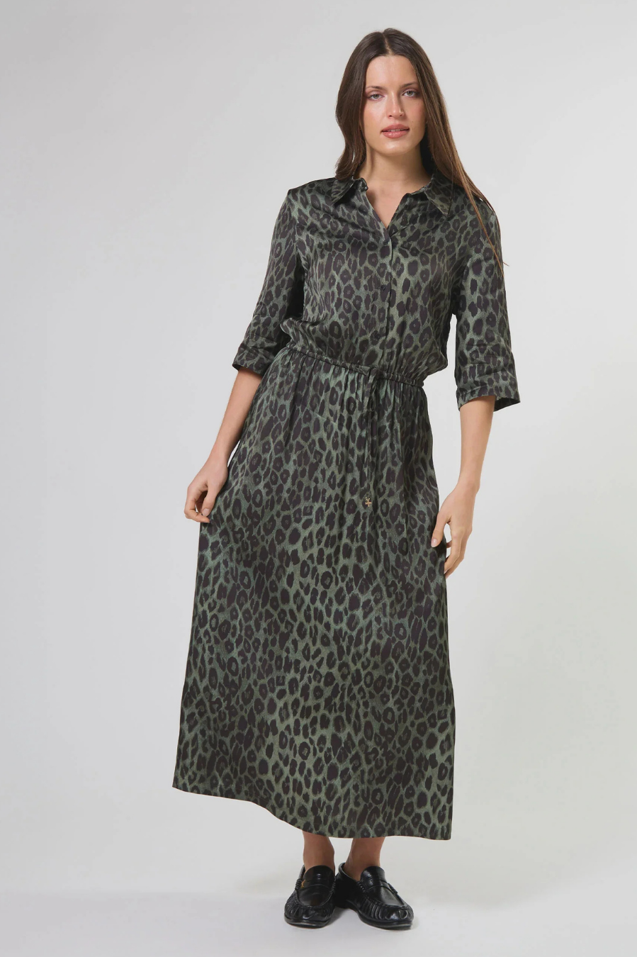 Stella & Gemma Honor Dress - Khaki Leopard