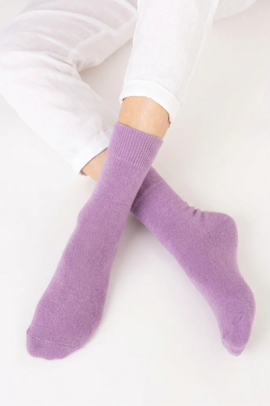 Nooan Hamilton Merino Possum Sock - Lilac Breeze