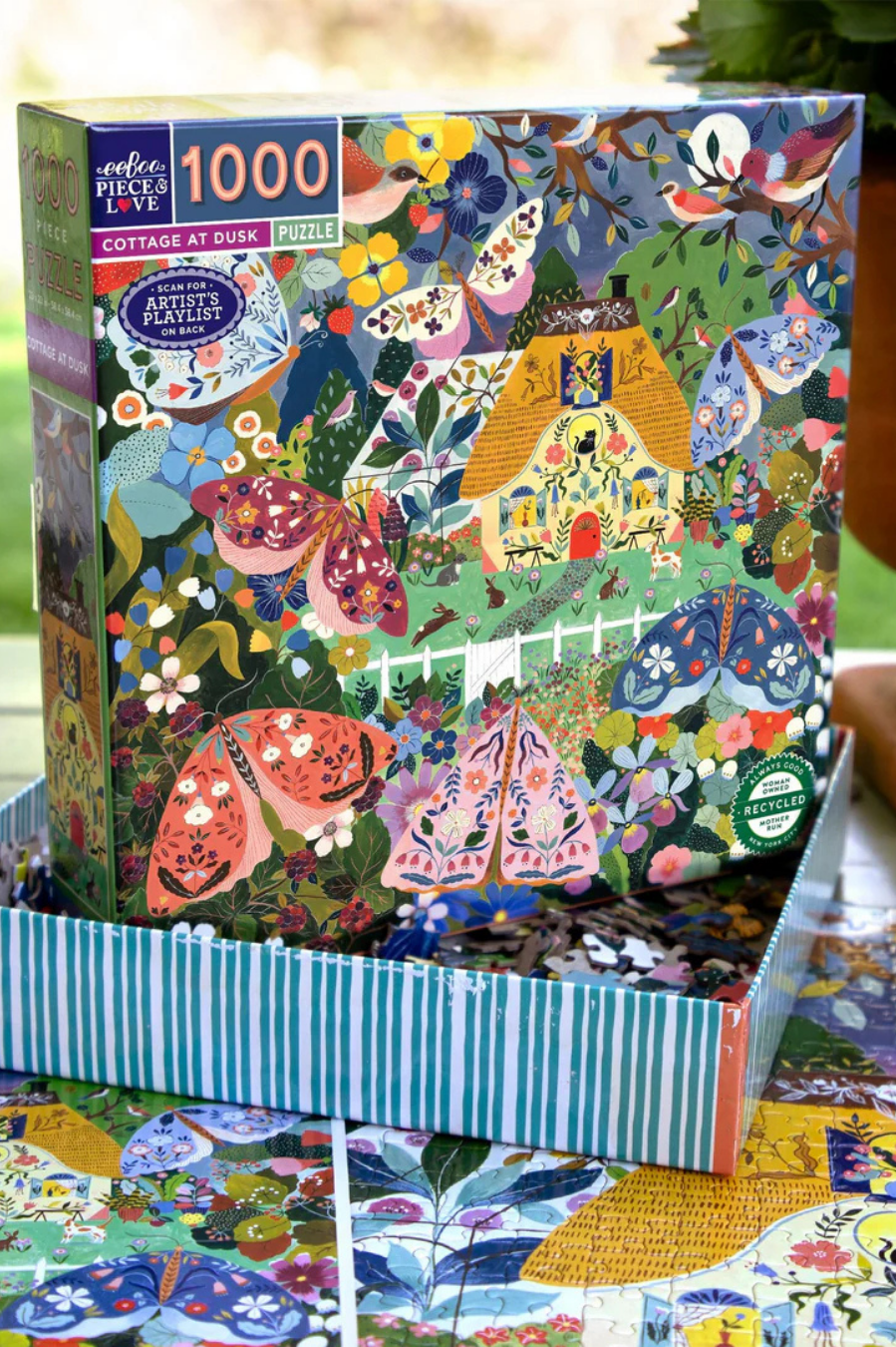 Eeboo Cottage at Dusk Puzzle 1000 pc