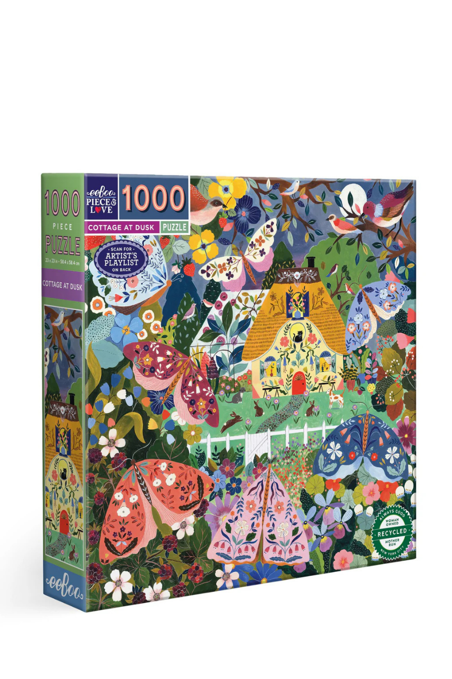 Eeboo Cottage at Dusk Puzzle 1000 pc
