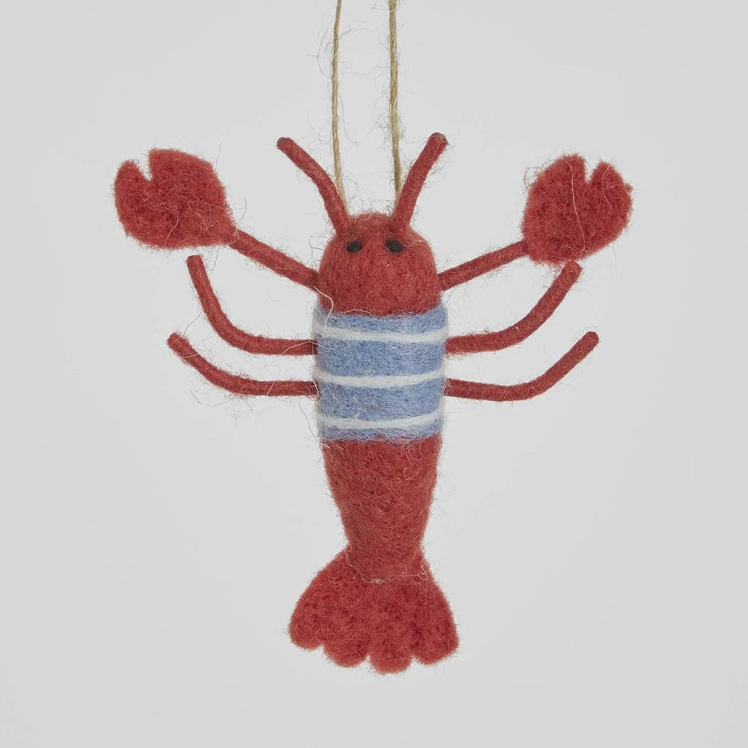 Felt Christmas Decoration - Lennie the Lobster