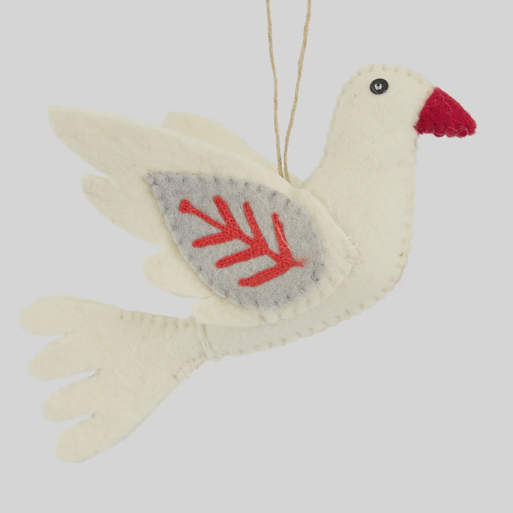 Felt Christmas Decoration - Peace Dove