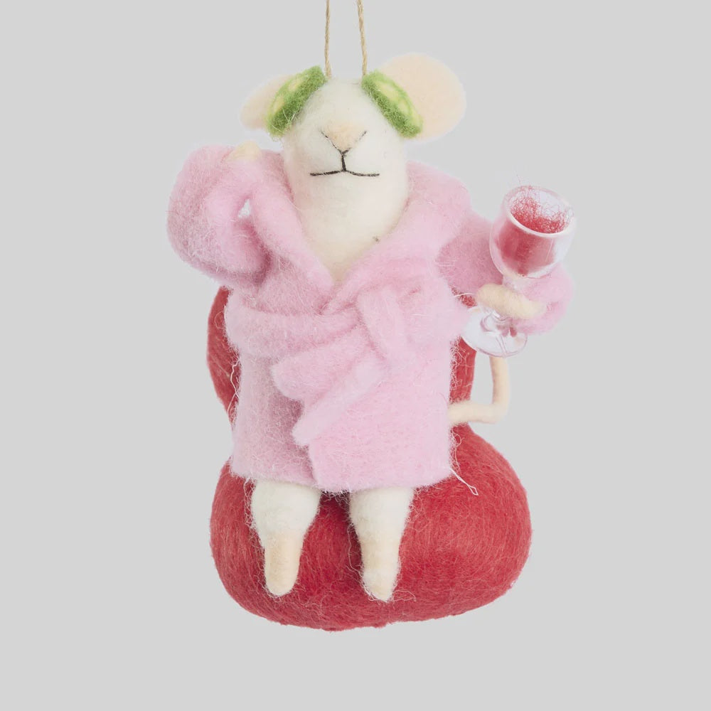Felt Christmas Decoration - Penny Pampered Mouse