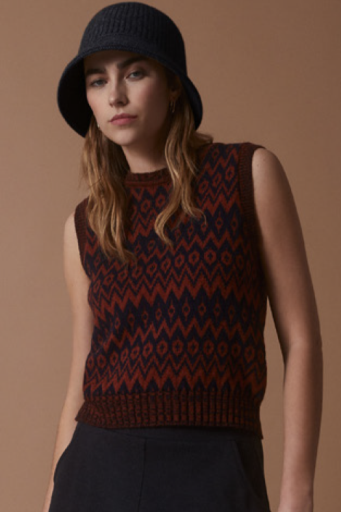 Yerse A-Line Skirt - Navy