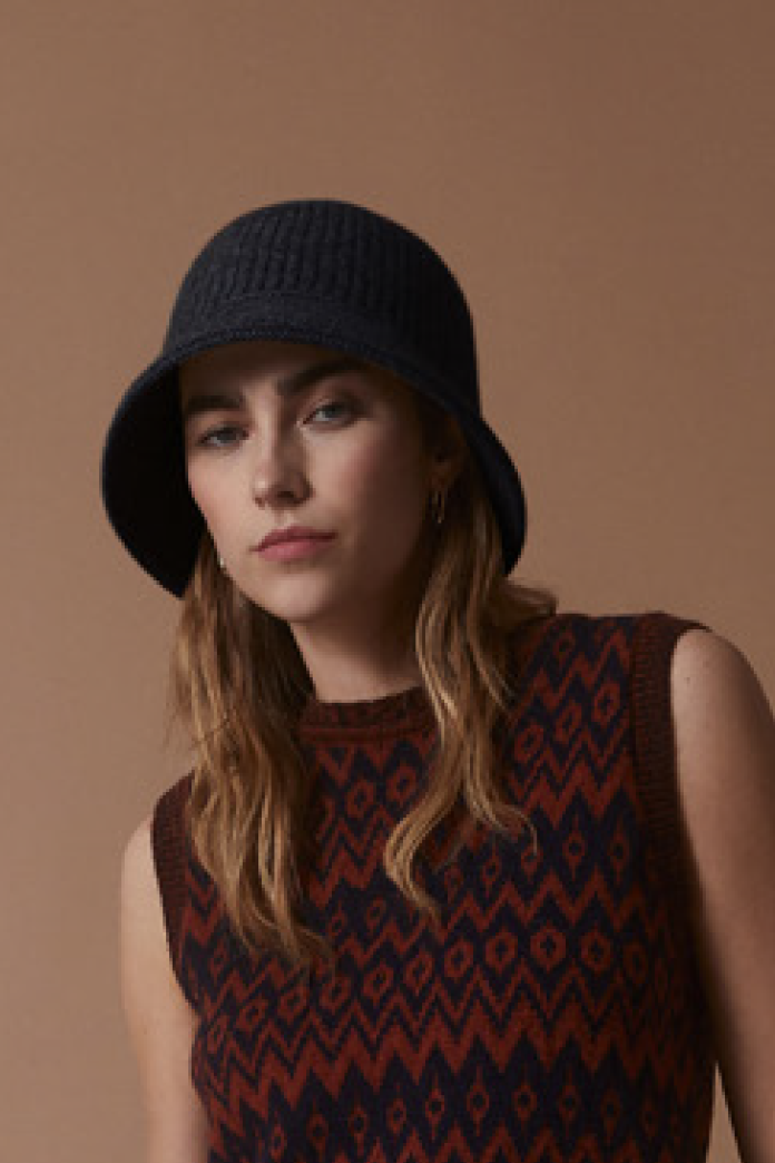 Yerse Knit Bucket Hat - Navy