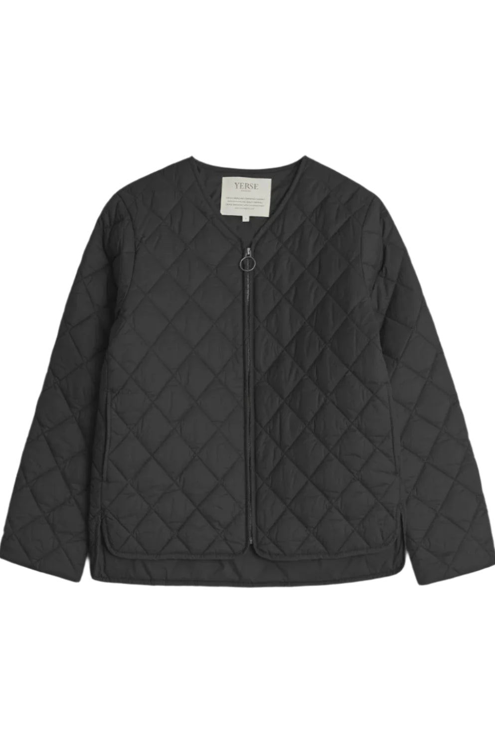 Yerse Quilted Coat - Black