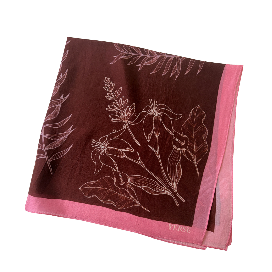Yerse Silk Scarf Garnet