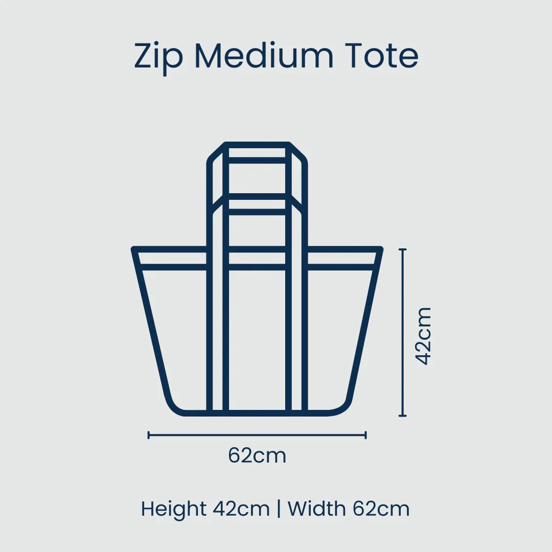 Project Ten Medium Zip Tote - Square Garden