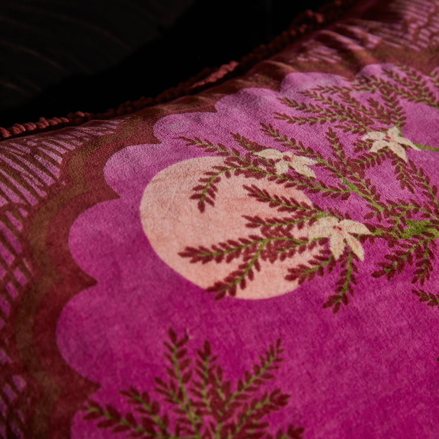 Sage x Clare Andrea Velvet Cushion - Pansy