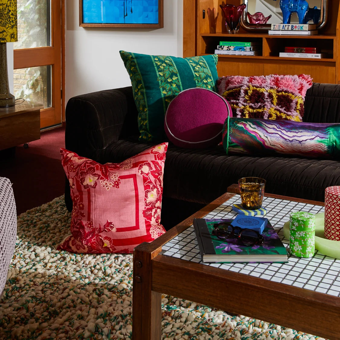 Sage and Clare Eliza Silk-Linen Cushion - Primrose