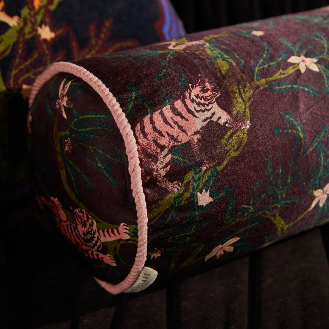 Sage and Clare Andrea Bolster Cushion - Rosewood