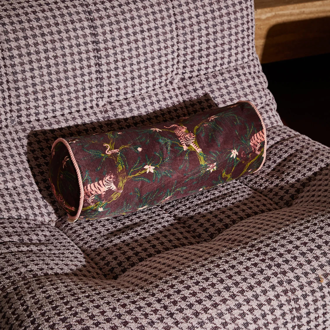 Sage and Clare Andrea Bolster Cushion - Rosewood