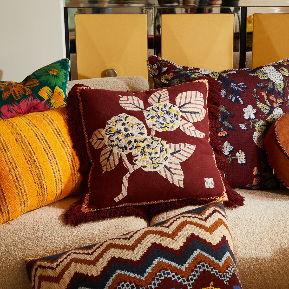 Sage x Clare Vivi Cushion - Rosewood