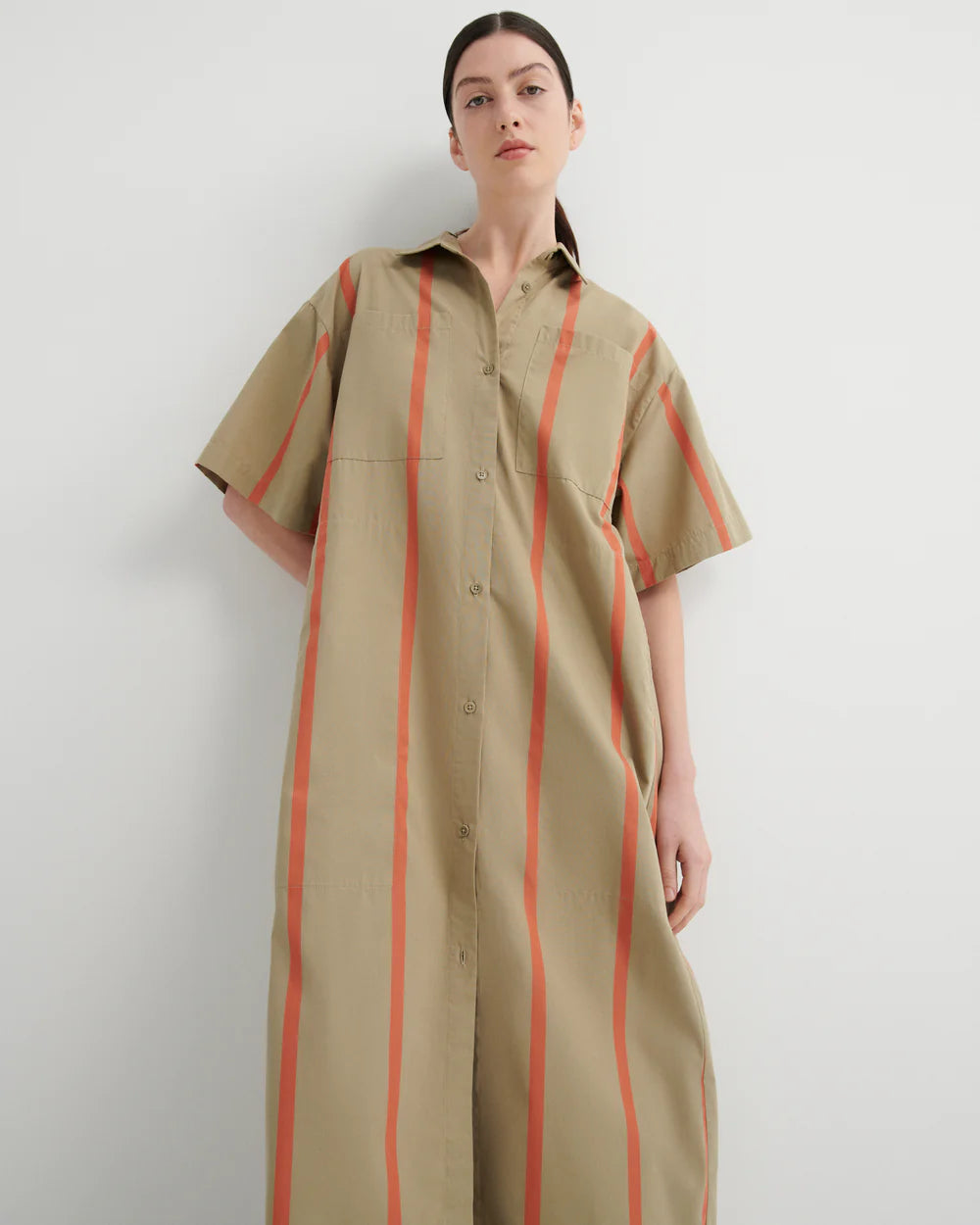 Kowtow Balance Dress - Nasturtium Stripe